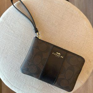 Coach Brown Wristlet